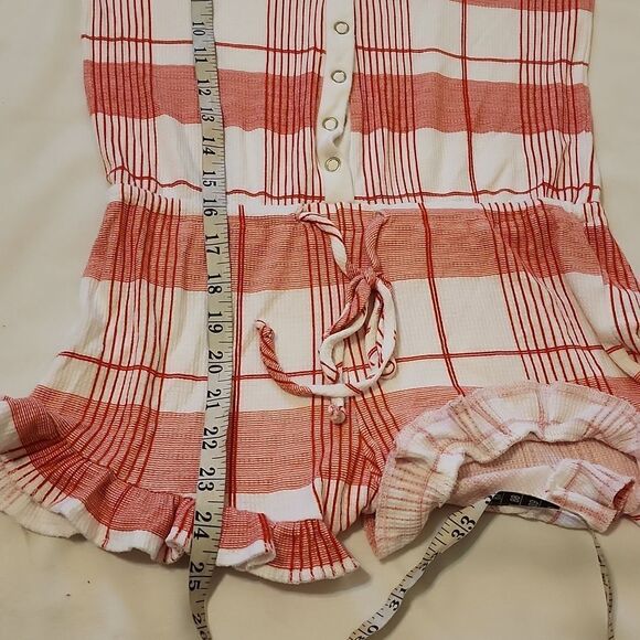 Wildfox Intimate Red Plaid Romper sz XS - Picture 6 of 8